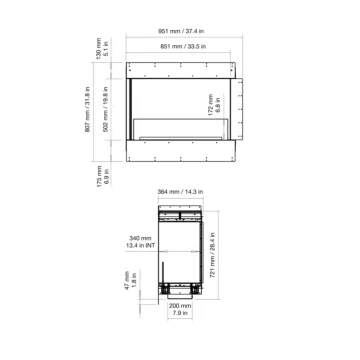 Flex 32LC Left Corner Fireplace