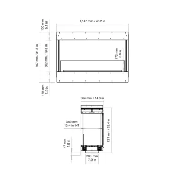 Flex 42BY Bay Fireplace