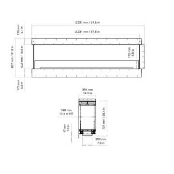 Flex 86PN Peninsula Fireplace