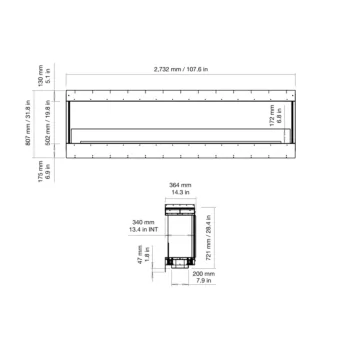 Flex 104BY Bay Fireplace
