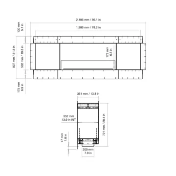 Flex 78DB.BX2 Double Sided Fireplace