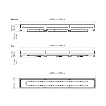Linear 130 Fire Pit Kit