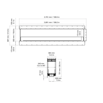 Flex 104PN Peninsula Fireplace