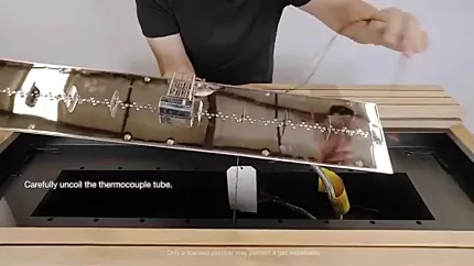 How to Assemble and Operate your Gas Fireplace? 3 Carefully uncoiling the thermocoupletube