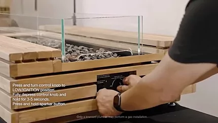 How to Assemble and Operate your Gas Fireplace? 17 Lighting sequence - press and turn control knob toLOW/IGNITION