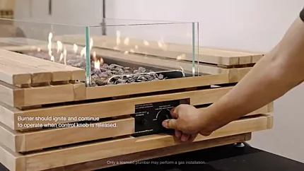 How to Assemble and Operate your Gas Fireplace? 18 Burner ignited and operating with visibleflame