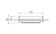 Linear Curved 65 Fireplace Insert - Technical Drawing / Front by EcoSmart Fire