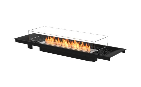 Linear Curved 65 Fireplace Insert - Ethanol / Black / Indoor Safety Tray by EcoSmart Fire