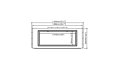 EL40 Electric Fireplace - Technical Drawing / Front by EcoSmart Fire