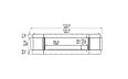 Flex 104SS.BX2 Single Sided - Technical Drawing / Front by EcoSmart Fire