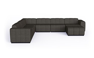 Connect Modular 7 U-Sofa Chaise Sectional Furniture - Studio Image by Blinde Design