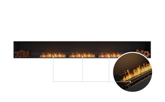 Flex 158SS.BX2 Single Sided - Ethanol - Black / Black / Installed view - Logs not included by EcoSmart Fire
