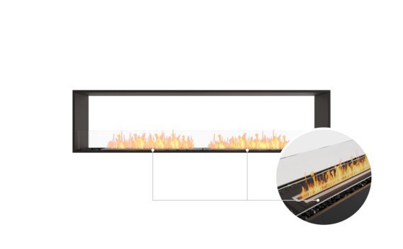 Flex 86DB Double Sided - Ethanol - Black / Black / Installed View by EcoSmart Fire