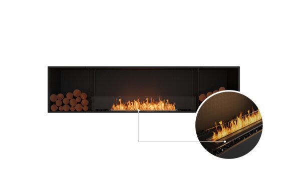 Flex 86SS.BX2 Single Sided - Ethanol - Black / Black / Installed view - Logs not included by EcoSmart Fire