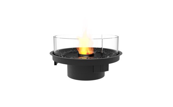 Round 20 Fireplace Insert - Ethanol - Black / Black / Indoor Safety Tray by EcoSmart Fire