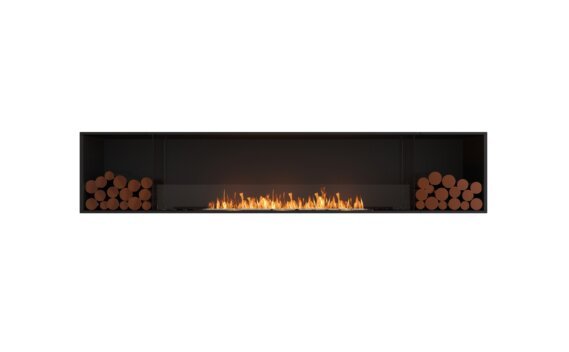 Flex 104SS.BX2 Single Sided - Ethanol / Black / Installed view - Logs not included by EcoSmart Fire