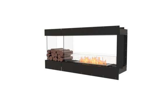 Flex 60PN.BXL Peninsula - Ethanol / Black / Uninstalled view - Logs not included by EcoSmart Fire