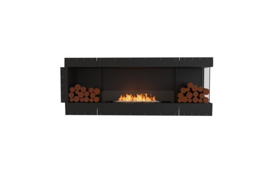 Flex 78RC.BX2 Right Corner - Ethanol / Black / Uninstalled view - Logs not included by EcoSmart Fire