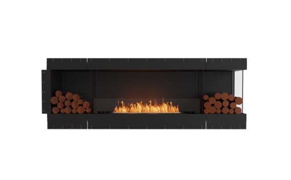 Flex 86RC.BX2 Right Corner - Ethanol / Black / Uninstalled view - Logs not included by EcoSmart Fire
