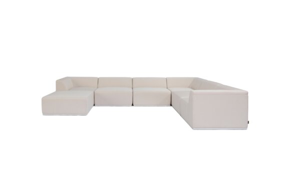 Relax Modular 7 U-Sofa Chaise Sectional Furniture - Canvas by Blinde Design