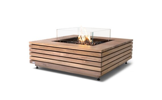 Base 40 Fire Pit - Gas LP/NG / Teak / *Optional fire screen / Teak colours may vary by EcoSmart Fire