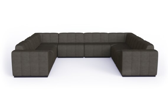 Connect Modular 8 U-Sofa Sectional Furniture - Flanelle by Blinde Design