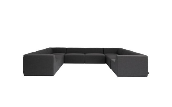 Relax Modular 8 U-Sofa Sectional Furniture - Sooty by Blinde Design