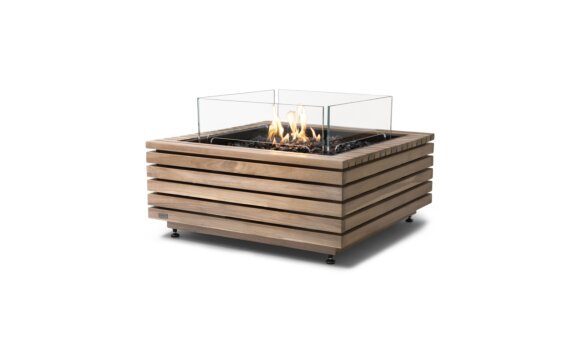 Base 30 Fire Pit - Gas LP/NG / Teak / *Optional fire screen / Teak colours may vary by EcoSmart Fire