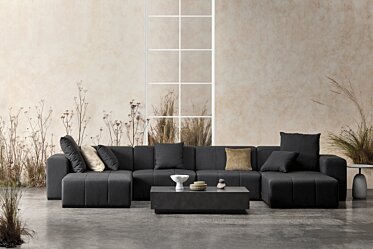 Connect Modular 5 Sofa Chaise Furniture - In-Situ Image by Blinde Design