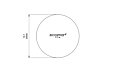 AB8 Burner Cover Accessorie - Technical Drawing / Top by EcoSmart Fire